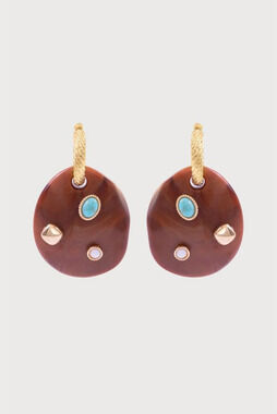 SA21 | Saachi Statement Earrings | Brown